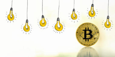 Idea light bulbs with bitcoin
