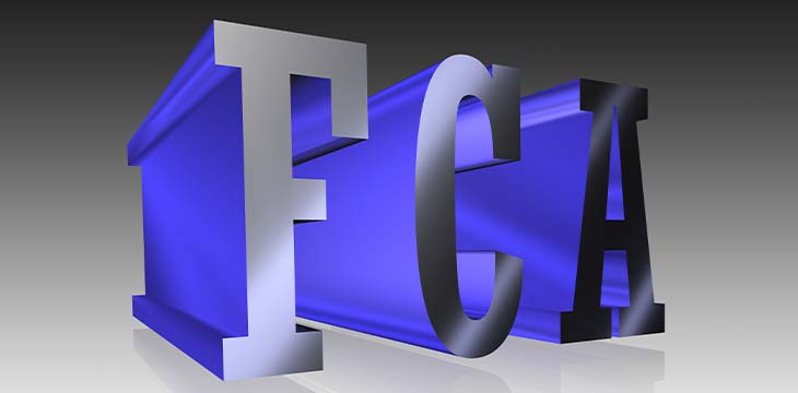 FCA lettering - 3D illustration