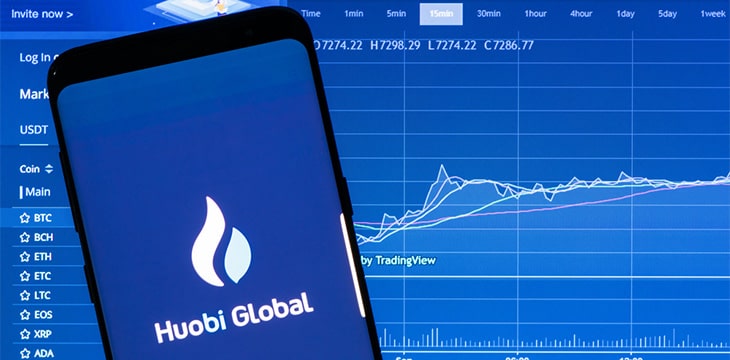 Huobi Global application running on smartphone