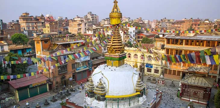 Kathesimbu Stupa with Buddha wisdom