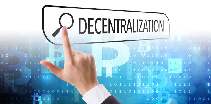 Decentralization with bitcoin background