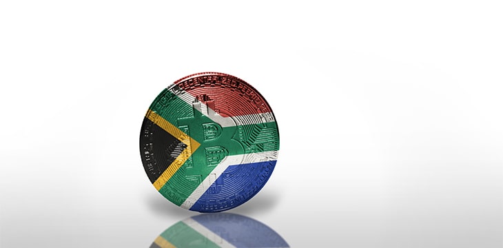 South African Flag in Bitcoin