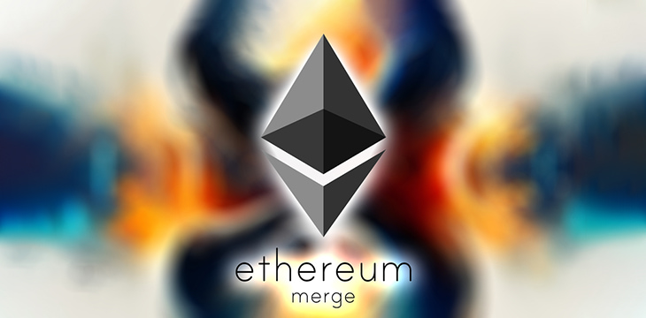 Ethereum logo on colorful background