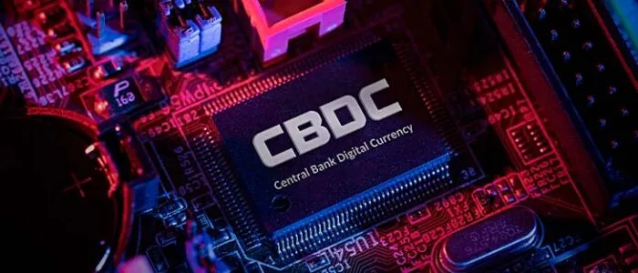 CBDC - central bank digital currency technology. New generation of money concept — Photo