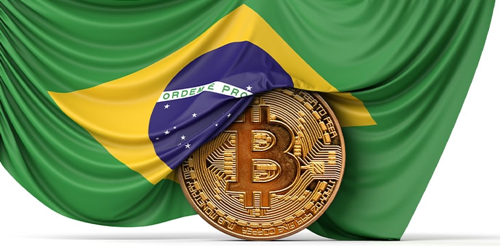 Brazilian Flag and Bitcoin