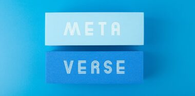 Metaverse modern minimal concept in blue color