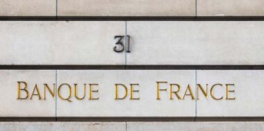 Banque de France sign on the facade of a building in Paris — Stock Editorial Photography