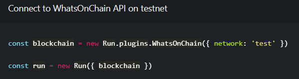 WhatsOnChain API Testnet