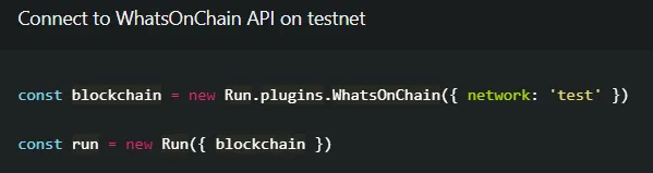 WhatsOnChain API Testnet