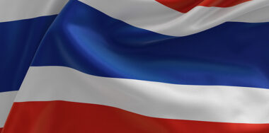 Thailand flag of satin fabric