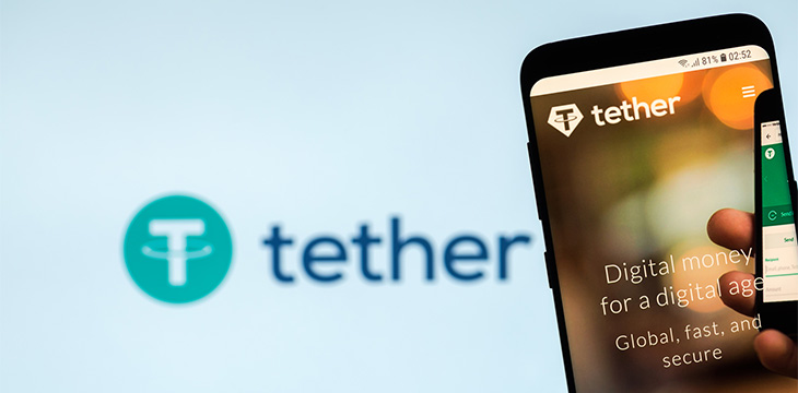 Teter displayed on mobile screen
