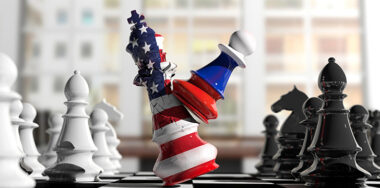 Russia chess pawn and USA chess king