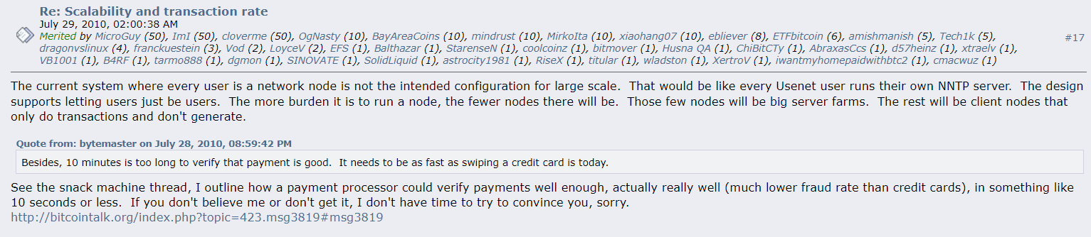 Scalability and transaction speed