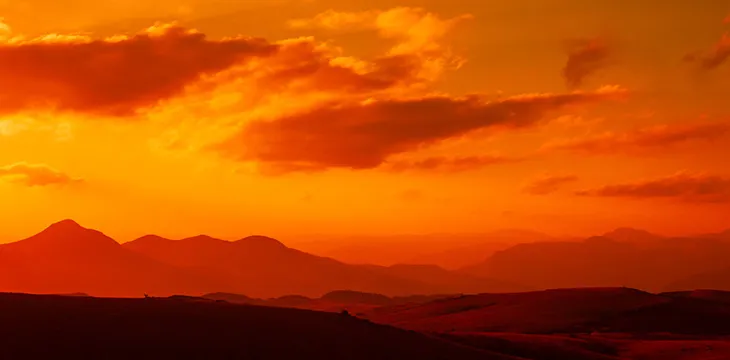 Sunset over the Malolotja Nature Reserve