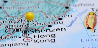 Shenzen pinned on a map of Asia