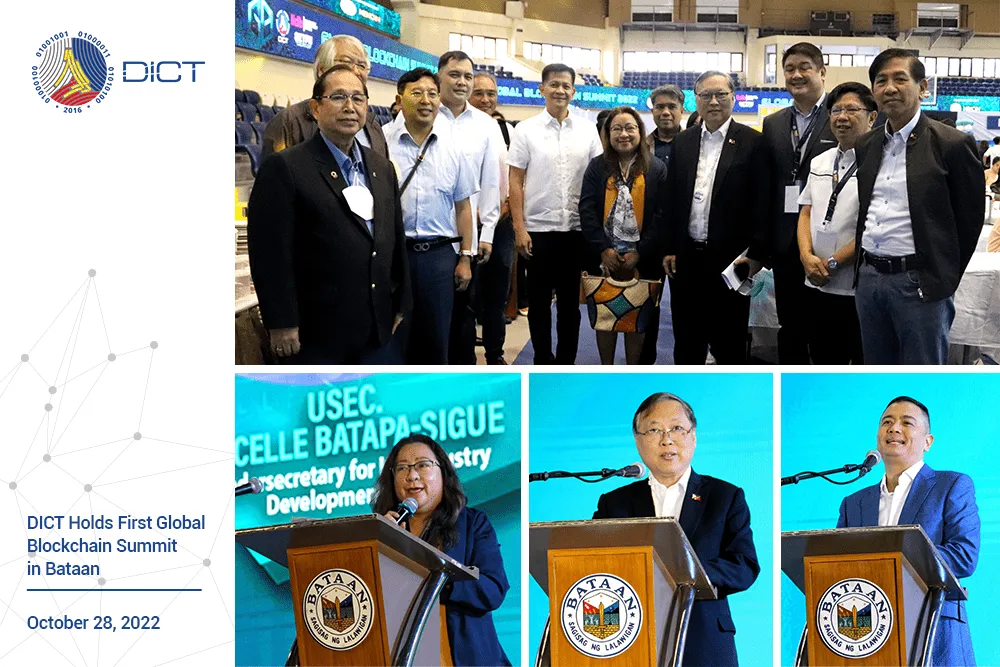 DICT representatives at the Global Blockchain Summit in Bataan (Source: DICT