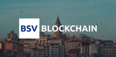 bsv blockchain logo in front of istanbul