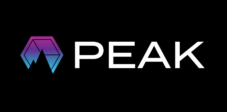 Peak logo with a black background