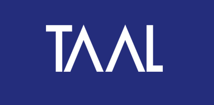TAAL_logo with blue background