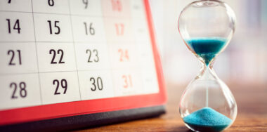 Hour glass and calendar concept