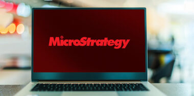 MicroStrategy on laptop screen