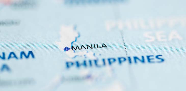 Manila. Philippines on the map — Photo