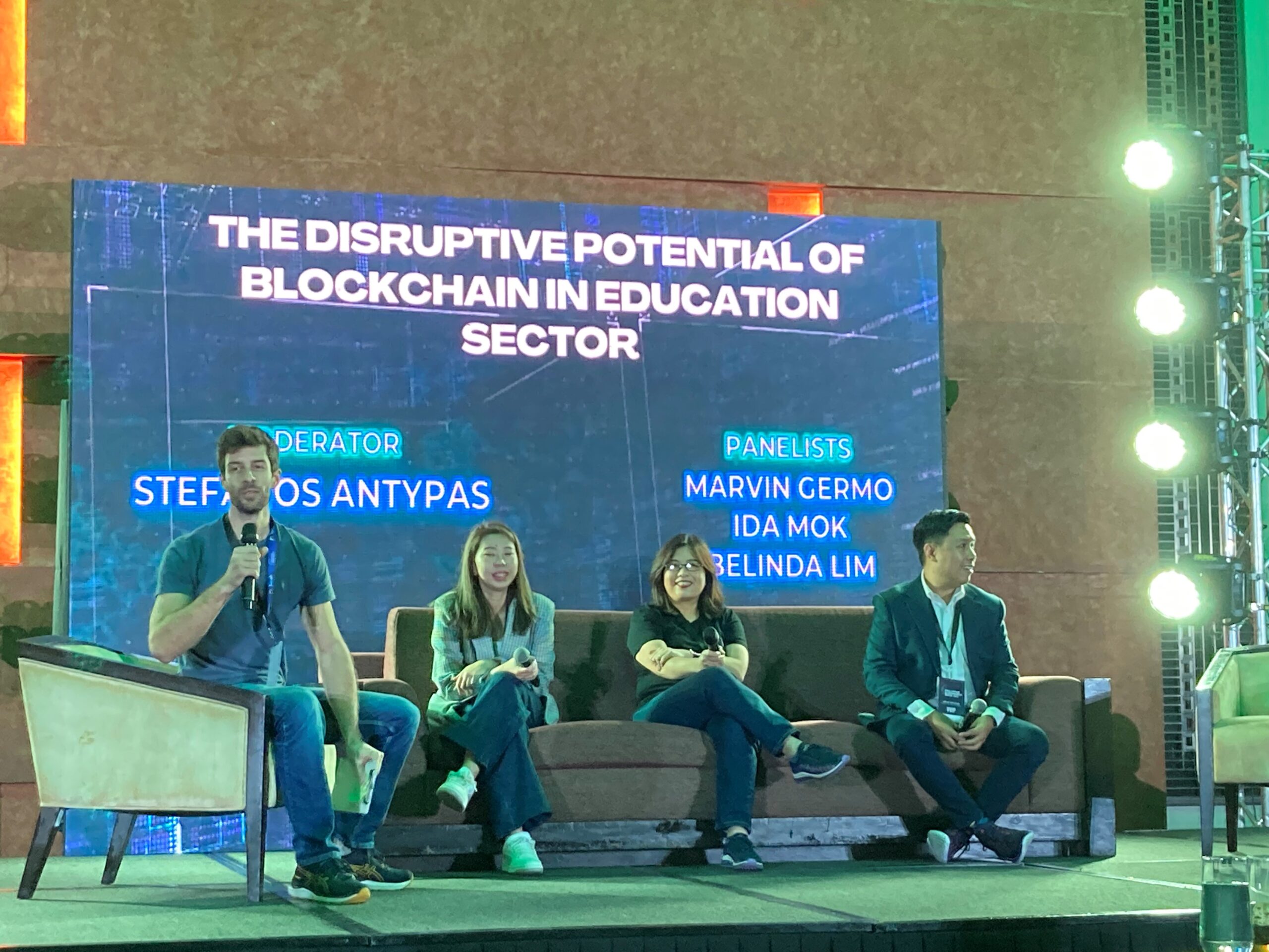 “The Disruptive Potential of Blockchain in Education Sector” with moderator Stefanos Antypas