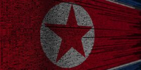 codes on North Korean flag