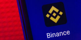 Binance app on smartphone screen