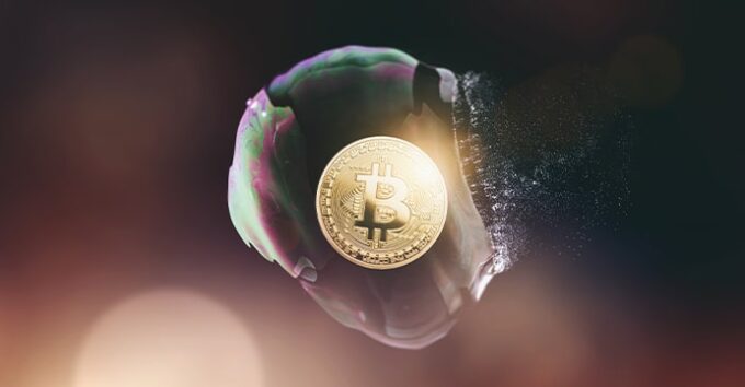 Bitcoin bubble bursting