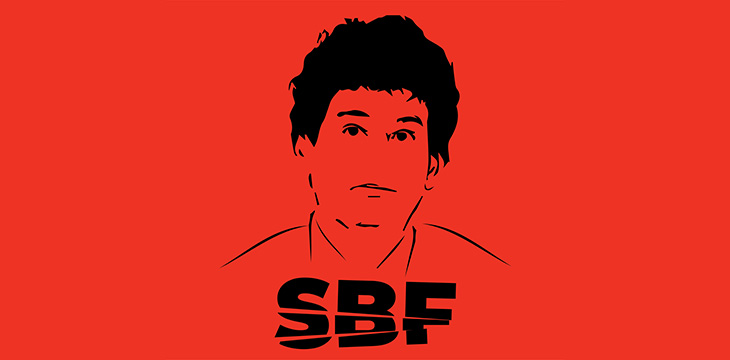 face minimal illustration of Sam Bankman-Fried (SBF)