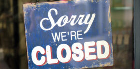 Vintage closed sign