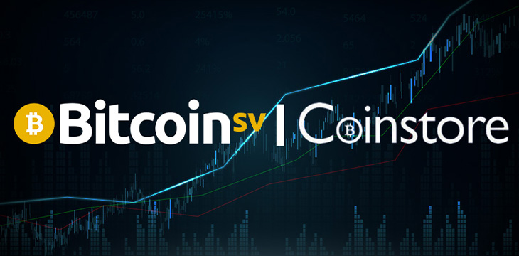 BitcoinSV and Coinstore logo