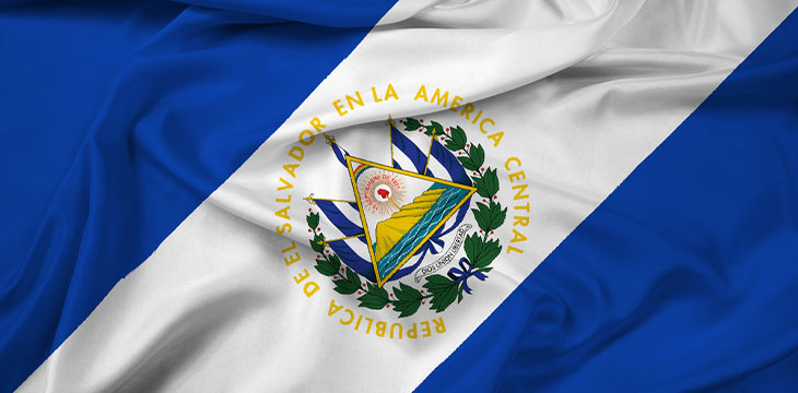 El Salvador flag waving