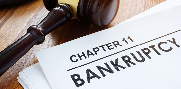 Gavel and Chapter 11 Bankruptcy on Paper