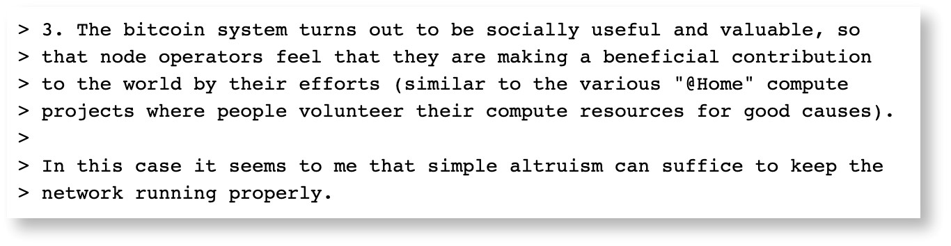 Satoshi response is curiously obtuse