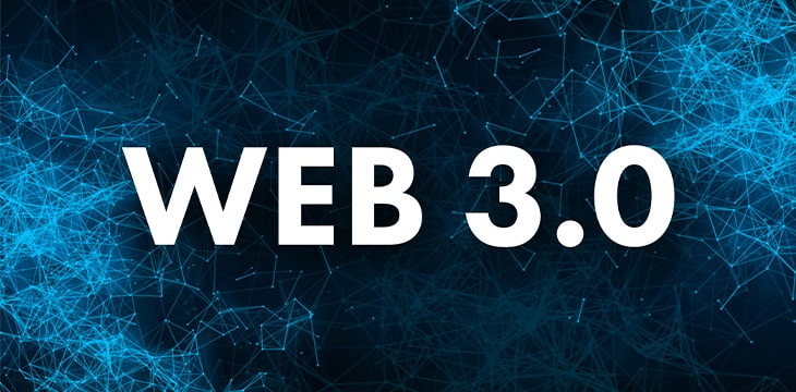 Web 3.0 text on technology background