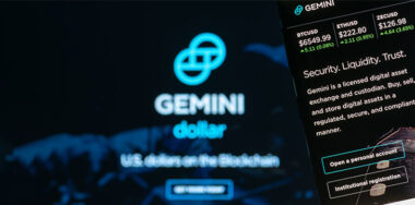Gemini webpage displayed on the smartphone screen