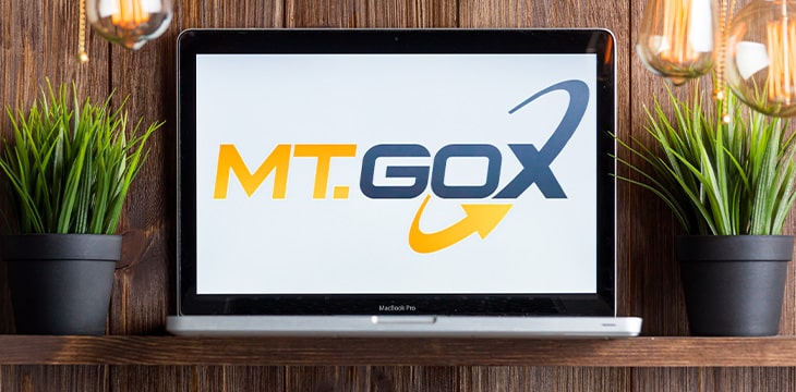 MT.GOX on the laptop screen