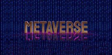 The metaverse text in digital background for tech