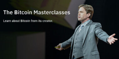 Dr. Craig S. Wright with The Bitcoin Masterclasses text