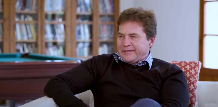 Dr. Craig Wright sitting in an interview