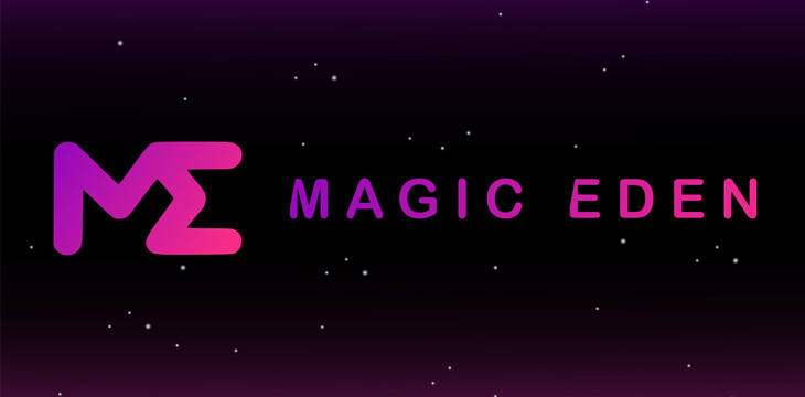 Magic Eden logo with galaxy background