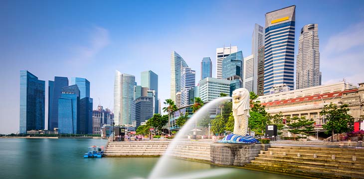 Singapore Skyline at the Bay — Stock Editorial Photography