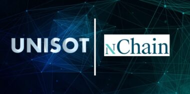 UNISOT and nChain logos with tech background