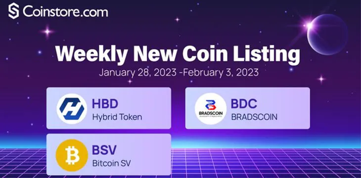 Weekly New Coin Listing