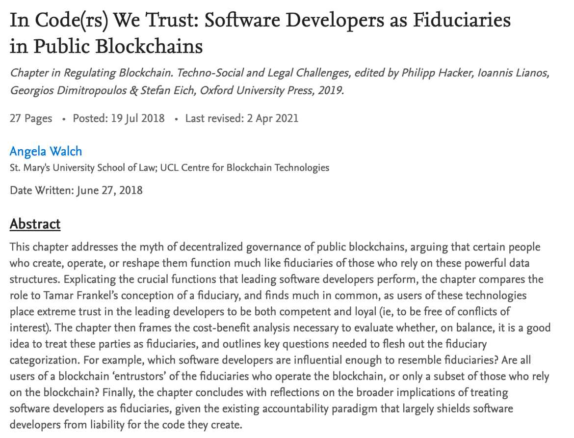 academic paper: in code(rs) we trust