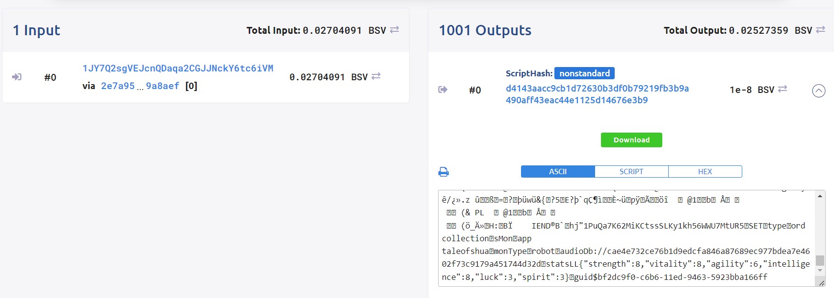 1000 of the first 1465 inscriptions image from WhatsonChain