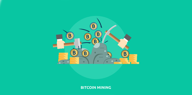 Bitcoin mining image background concept