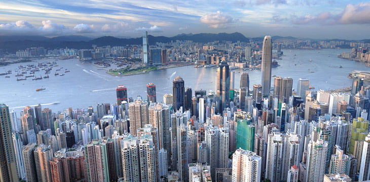 Hong Kong Cityscape aerial view